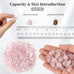 JOHOUSE 0.9-1lb Rose Quartz Chips Pink Crushed Tumbled Stones Decorative Rocks For Aquarium Fish Tank Vase Filler