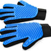 Nvnan 2-in-1 pet grooming gloves for dogs & cats, premium silicone nubs, adjustable wristband, blue, 2-pack