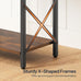 HOOBRO 3-Tier Fish Tank Stand with Storage, Rustic Brown, 20.5 x 11 inches, Metal Frame, BF52FT01