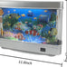 Tokenkuko fake motion fish tank mini aquarium night light with moving fish, tropical decor lamp for kids, US plug