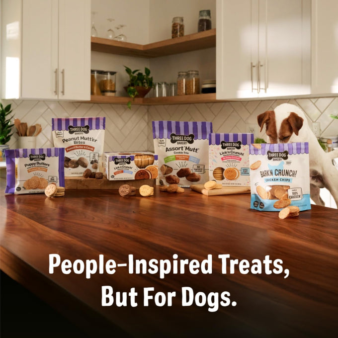 Three Dog Bakery Ultimate Celebration Cake Bites, Soft-Baked Dog Treats with Real Ingredients, 12 oz, Vanilla and Honey Flavor, Drool-Worthy Aroma, Birthday Cake for Dogs
