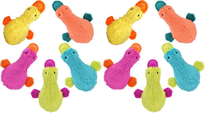 Multipet duckworth plush filled dog toys assorted colors pack of 1