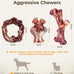 3 Pack Dog Chew Toys, Indestructible Bacon Flavor, Medium Large Dog Toys, Nylon, Realistic Branch Shapes