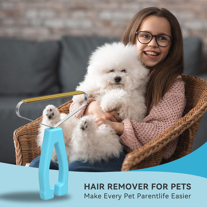 Copper Pet Hair Remover and Plastic Fabric Shaver for Carpets, Sofas, and Pet Beds