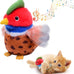 Flapping Wings Sparrow Catnip Toy, Touch Activated, Rechargeable, Chirping Bird Interactive Toy for Kittens and Small Dogs