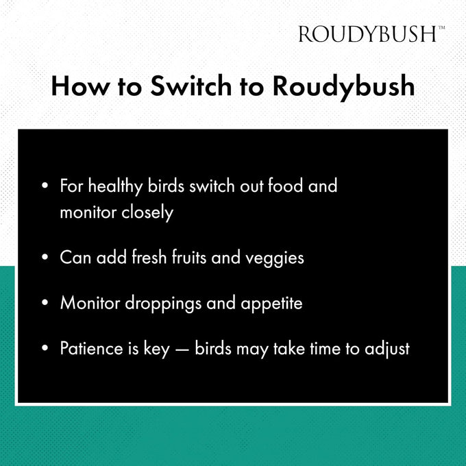 RoudyBush Daily Maintenance Food for Small Birds - Scientifically Formulated Pellets with Corn, Wheat, Soy, and More - 44oz