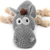 Sedioso Donkey Squeaky Dog Toy, Grey, Lightweight, Natural Cotton, Waterproof, for Small to Large Dogs