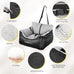 BurgeonNest dog car seat for small dogs, under 25 lbs, black, soft pet car travel home bed with storage