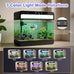 3 gallon smart aquarium for beta fish, 3-in-1 silent water pump with filtration, circulation, oxygenation, and 7 colors LED lights (black)
