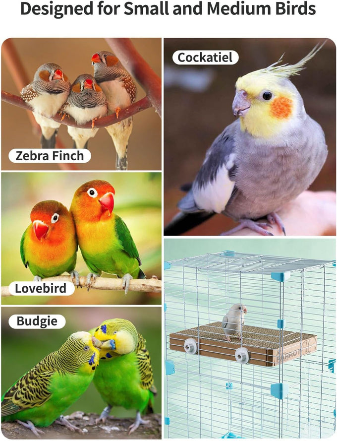 7.3 inch natural corrugated cardboard bird platform toy for parrots and small to medium-sized pet birds