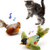 2-pack green and blue bird cat toys for indoor cats' natural hunting instincts with realistic chirping sounds