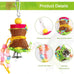 Yuepet 4-pack small parrot chewing toys with natural components, crinkle shred, and colorful beads for parakeets, parrotlets, lovebirds, and cockatiels