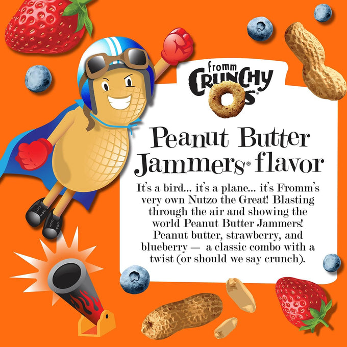 Fromm Crunchy Os Peanut Butter Jammers Dog Treats, Premium Crunchy Dog Treats with Peanut Butter