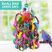 LovyCoCo 24-piece colorful bird toys for parrots, parakeets, conures, and cockatiels with natural bagel rings