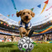 QDAN 6 Inch Dog Soccer Ball with Straps, Durable Balls for Small to Medium Pet, Puppy Outdoor Toy