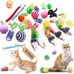 Whisker Delights 34-Pack Interactive Cat Toy Set for Indoor Cats and Kittens