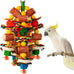 Natural Corn Cob and Loofah Slices Bird Chew Toys for African Grey Parrots and Macaws