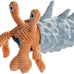 nocciola 4-pack crinkle squeaky dog toys for aggressive chewers, durable plush rope tug toy for small medium large breeds
