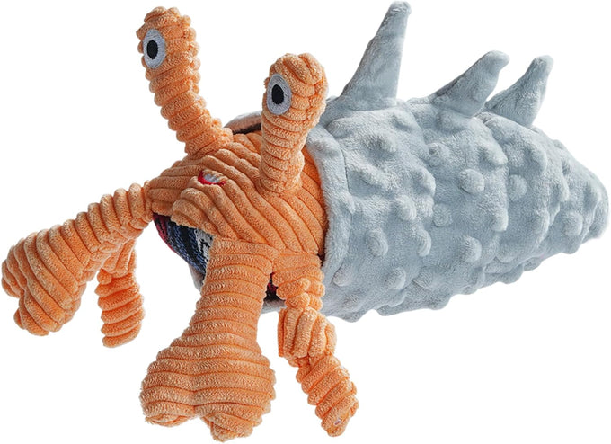 nocciola 4-pack crinkle squeaky dog toys for aggressive chewers, durable plush rope tug toy for small medium large breeds