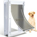 Large dog door for wood & PVC doors & walls, 10 1/8" x 15 3/4" flap opening, easy install, strong magnetic auto-close & sliding lock