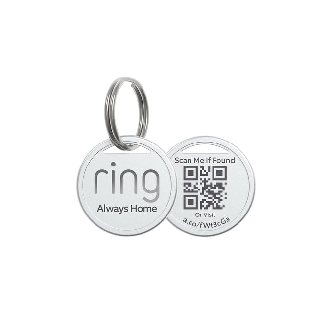 Ring Easy-to-use Pet Tag with QR Code for Real-time Scan Alerts, Shareable Pet Profile, No Subscription or Fees