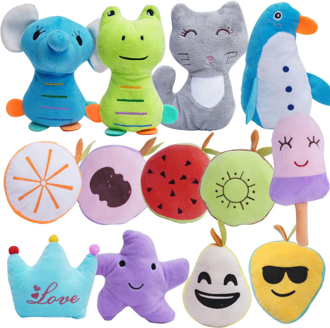 HDMOTU 26-pack Soft Small Medium Dog Squeaky Toys, Multicolored, Plush, and Comfortable for Puppies