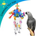 KATUMO colorful acrylic stick toys parrot pull spoons bird chew toys for Amazon and African Grey parrots