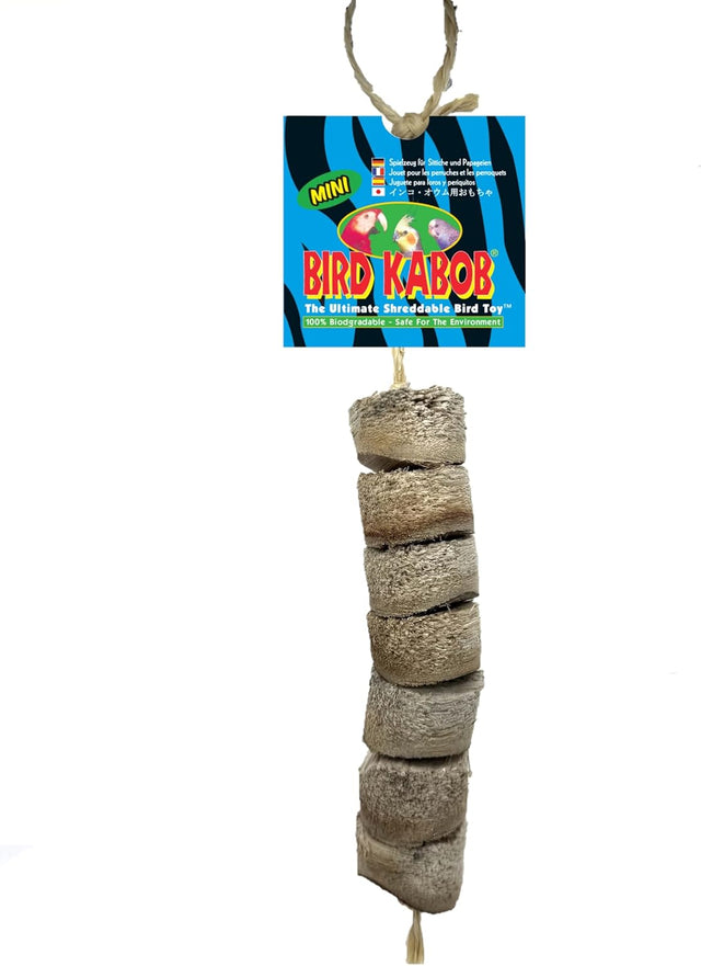 Bird Kabob Pet Soft Pithy Wood Shreddable Bird Toy for Hookbill Birds