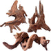 Jorewood natural aquarium driftwood 3-piece set for fish tanks and reptile terrariums, low tannin, 7-11 inch, easy to sink