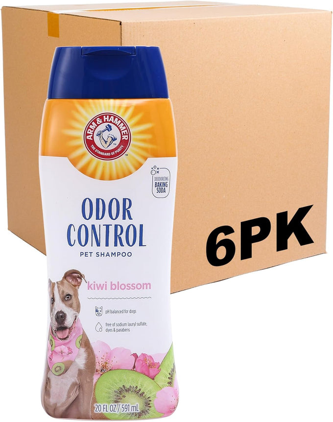 Arm & Hammer Deodorizing Dog Shampoo with Baking Soda, Tearless Moisturizing Formula, Fresh Kiwi Blossom Scent, 20 Fl Oz