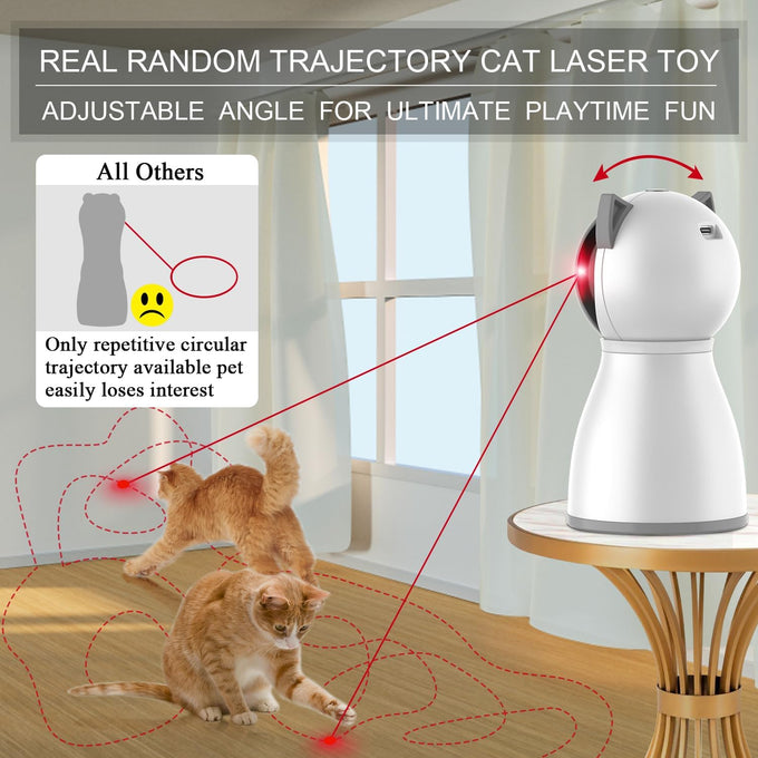 yve life 4th gen laser cat toy for indoor adult cats/kittens with random trajectory and rechargeable battery