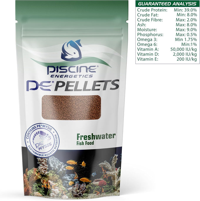 Piscine Energetics PE PELLETS Saltwater 2mm for fish aquariums, rich in protein and omega-3 fatty acids, 4oz