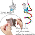 ESRISE wooden bird cage toys, parrot climbing ladder, chewing toys, bell swing for parakeet, cockatiel, love birds, budgies