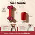 Red, Beef Flavored, Long Lasting Dog Bones for Large Dogs with Nylon Core and Rubber Sleeve, Suitable for Medium & Large Breed