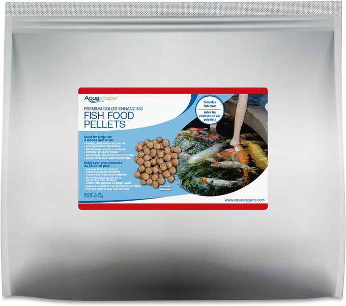 Aquascape premium color enhancing fish food pellets for pond koi goldfish, scientifically formulated and probiotics rich, 2.2 lbs, 1 kg