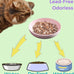 6-pack cat food bowls with non-slip feet, shallow relief, 5.5" wide, bpa-free, dishwasher safe