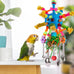 parrot toys stainless steel spoons colorful acrylic stick chew toys for amazons conures cockatiels lovebirds