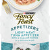 Purina Fancy Feast Appetizers Lickable Grain Free Wet Cat Food Topper Light Meat Tuna Appetizer with Scallop - (Pack of 10) 1.1 oz. Trays