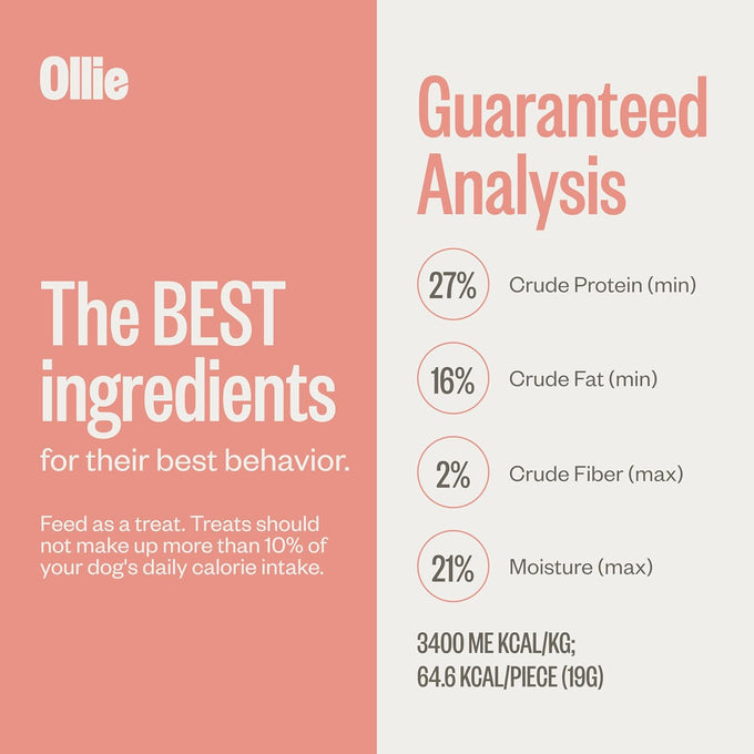 Ollie beef and sweet potato jerky dog treats, 5 oz pack, all natural, human grade, healthy snacks for dogs