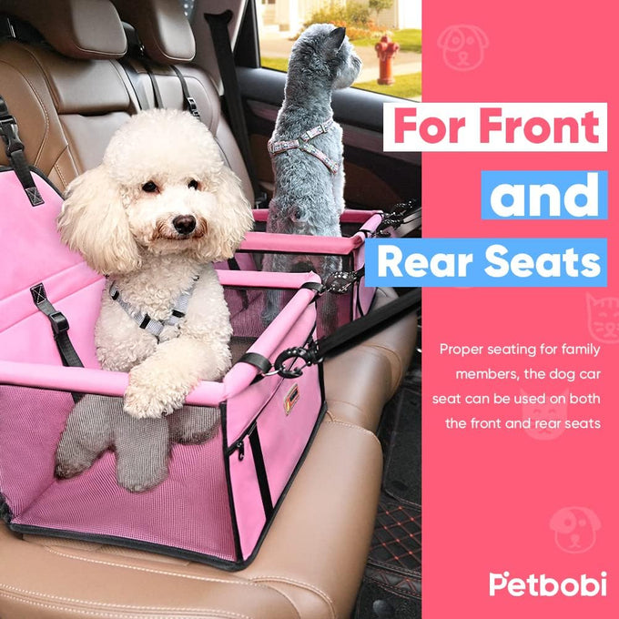 petbobi pet car booster seat for small dogs portable breathable bag with seat belt safety stable travel