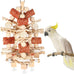 Natural Corn Cob and Loofah Slices Bird Chew Toys for African Grey Parrots and Macaws