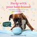 Buddy Blue Party Pupsicle Long-Lasting Interactive Dog Toys for Large Dogs Birthday Gifts Low-Mess Design