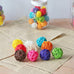 benvo 1.2 inch multi-colored rattan ball set, 32 pack, parrot, budgie, hamster, vase filler, craft