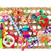 KATUMO Large-Sized Grass Mat with Colorful Parrot Foraging Shredder Hanging Toys for Conure Birds