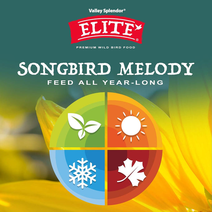 Songbird Melody Premium Bird Feed Blend with Black Oil Sunflower Seeds and Berry Scent