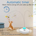 oxawo interactive cat toys rechargeable spin butterfly game teasing kitty extra long feather wand p33