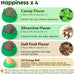 Potaroma catnip toys balls 4 Pcs green, edible kitten silvervine, healthy kitty teeth cleaning dental chew toys