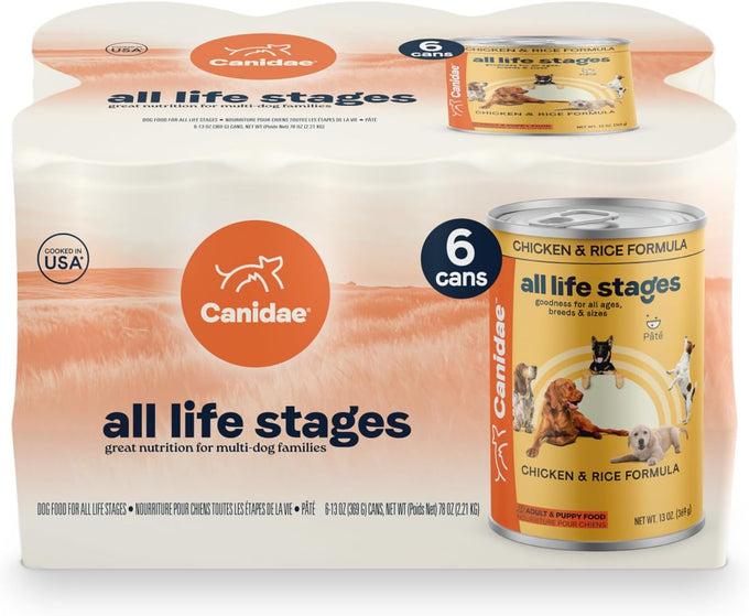 Canidae All Life Stages Premium Wet Dog Food, Chicken & Rice, 13 oz (6 Pack)