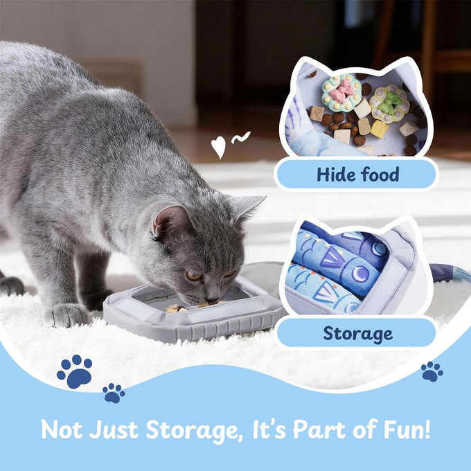 nocciola 3-pack catnip fish toys with crinkle sound for indoor kittens enrichment