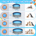 Foldable Gray Kiddie Pool with Hard Plastic Non-Slip Thickened Bottom for Small Medium Large Dogs and Kids
